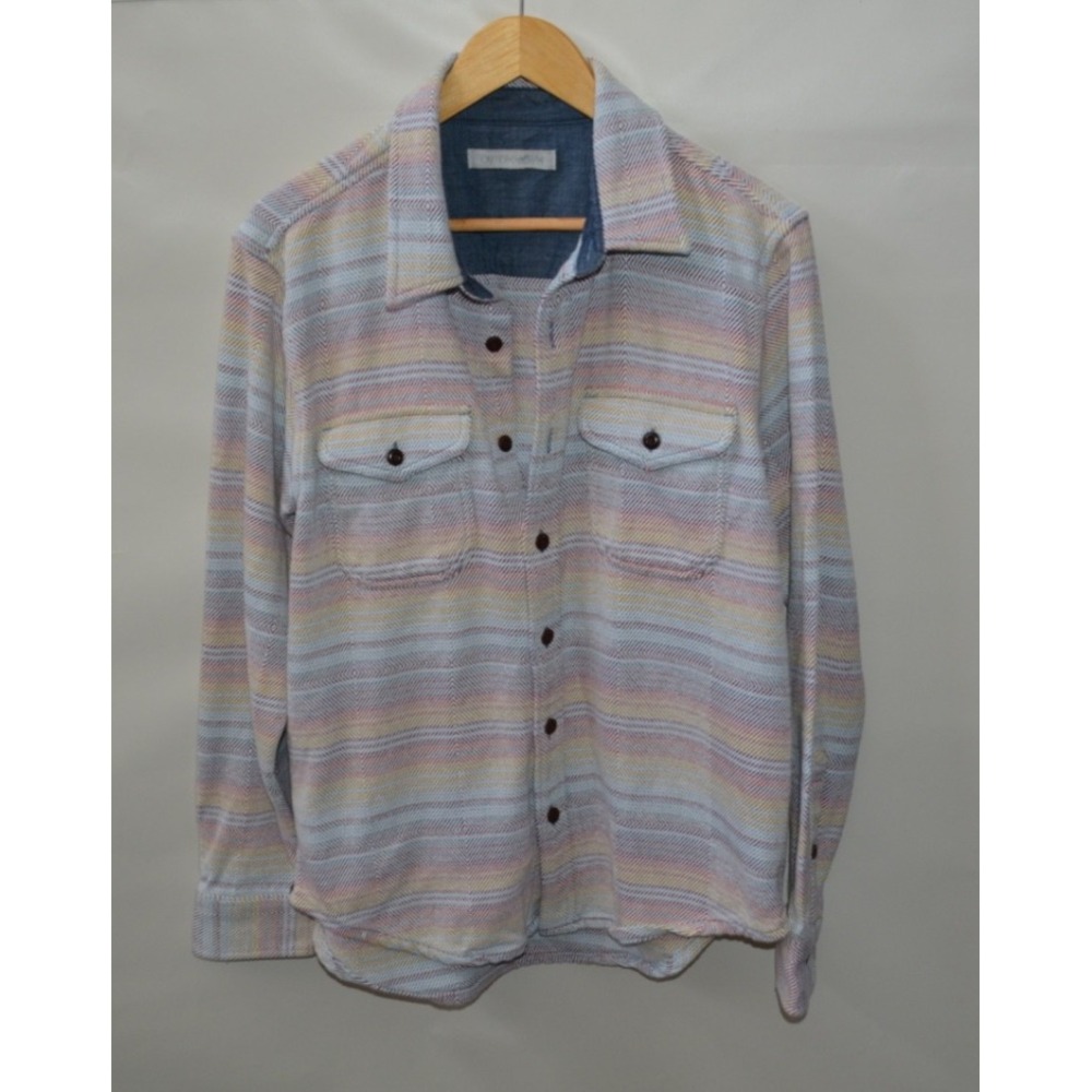 Outerknown Blanket Shirt Men's M – Sunrise Mojave Stripe – Long Sleeve Button Up - Picture 1 of 6